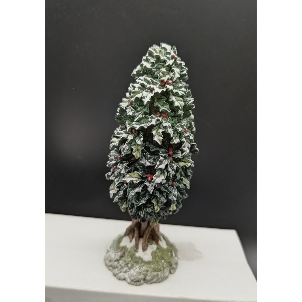 Department 56 Village Holly Tree 52630 Snow Dusted Christmas Accessory Green Red